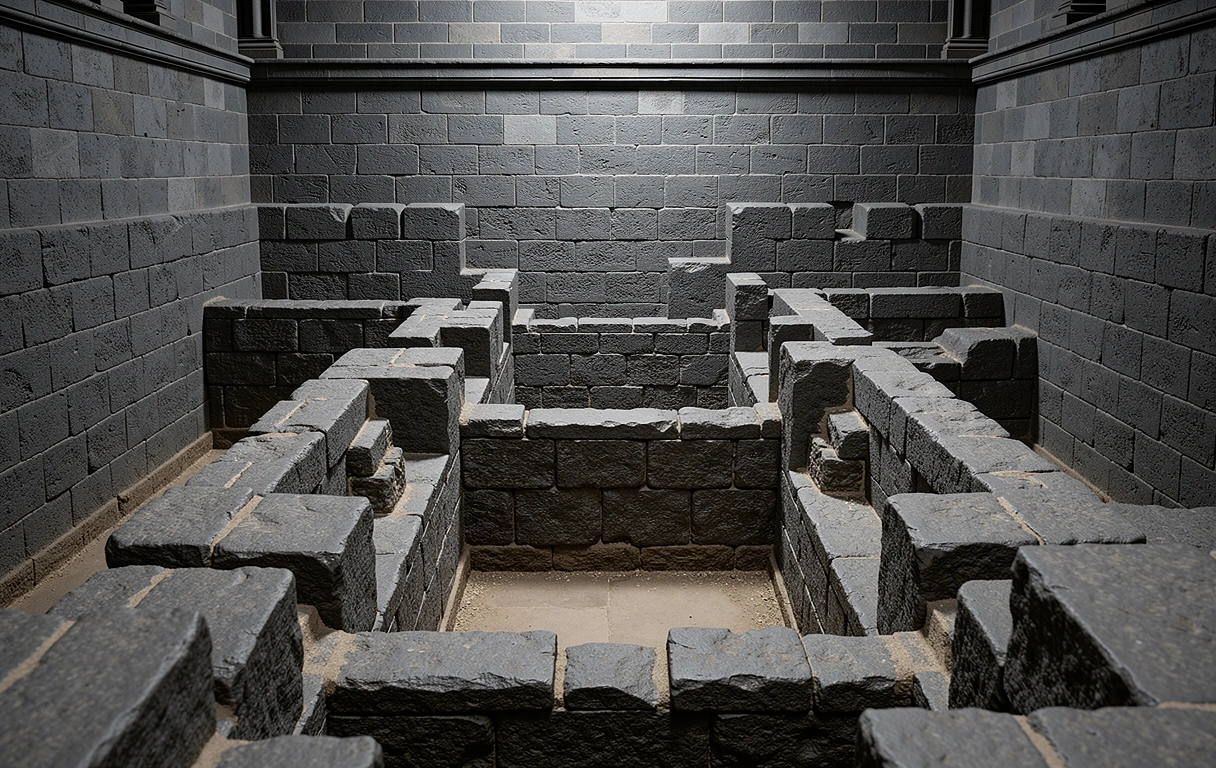 Mittelalterliche Fundamente des Louvre