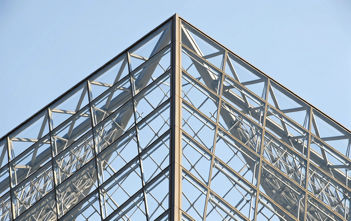 Struktur der Glaspyramide