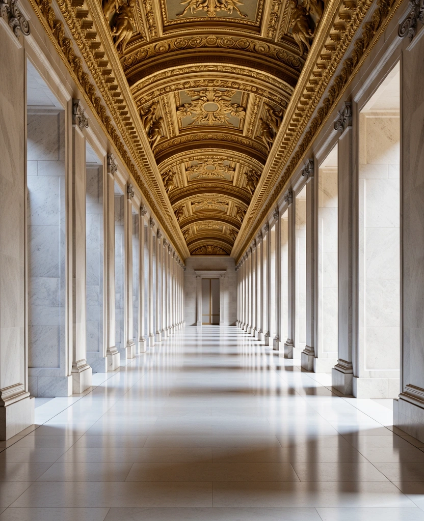 Leerer Korridor im Louvre